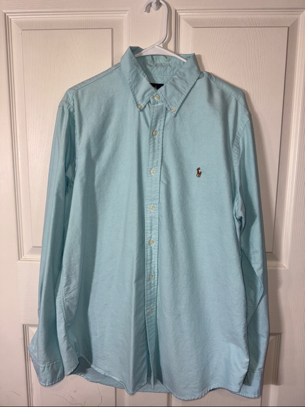 Ralph Lauren Light Aqua Button-Down Oxford with Polo Pony